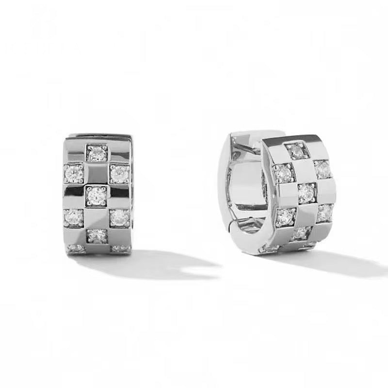 Chessboard Hoop Earrings