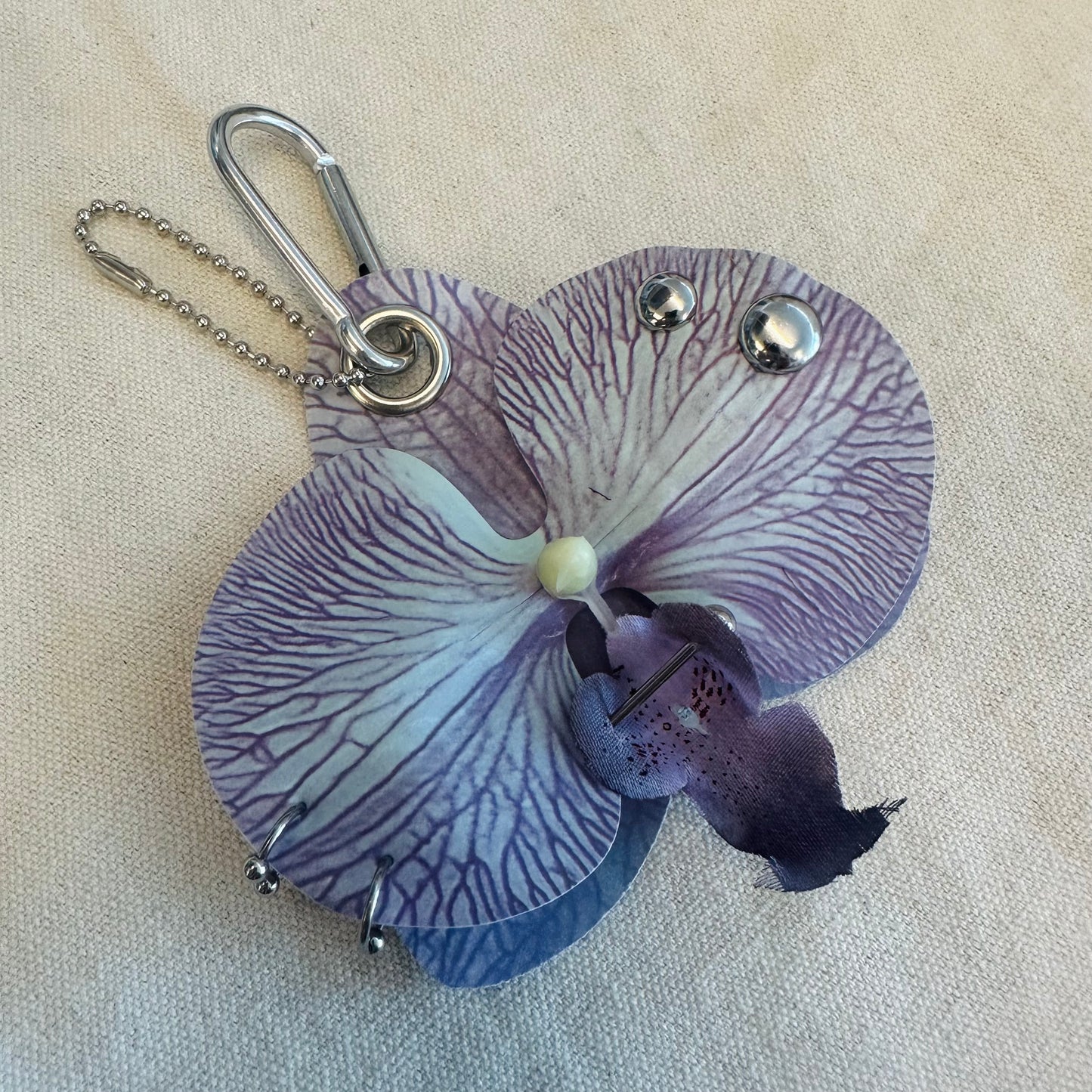 Pierced Orchid Bag Charm
