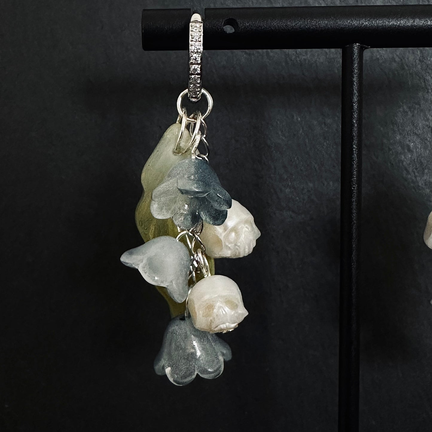 Hyacinth Iris Floral Garland Earrings