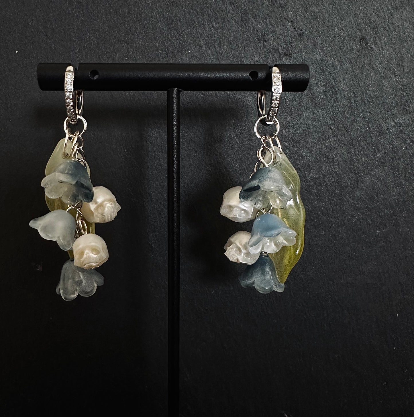 Hyacinth Iris Floral Garland Earrings