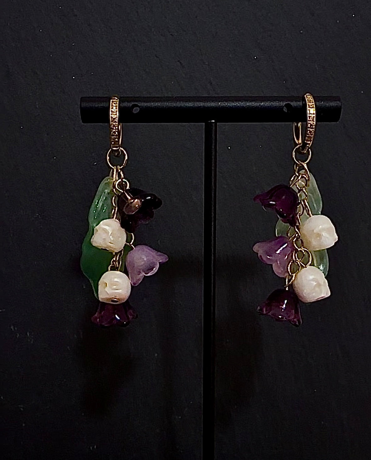 Viola Lilac Floral Garland Earrings